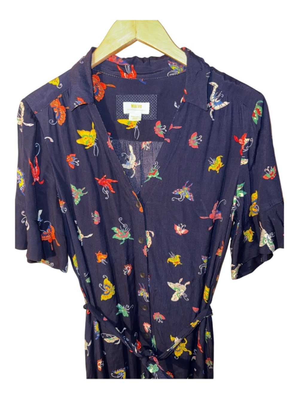 Maeve Anthropologie Butterfly Flutterby Dress M - Picture 4 of 5